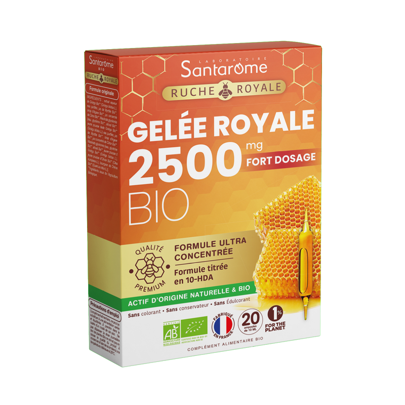 Gelée Royale 2500 Bio - 20 ampoules