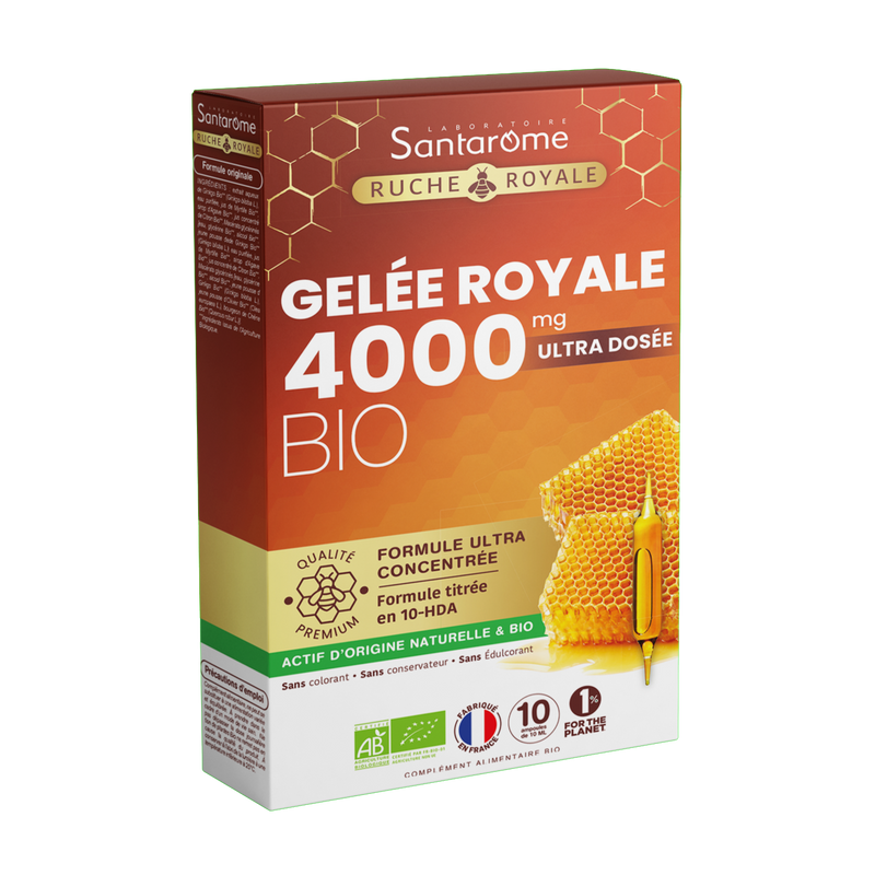 Gelée Royale 4000 Bio - 10 ampoules