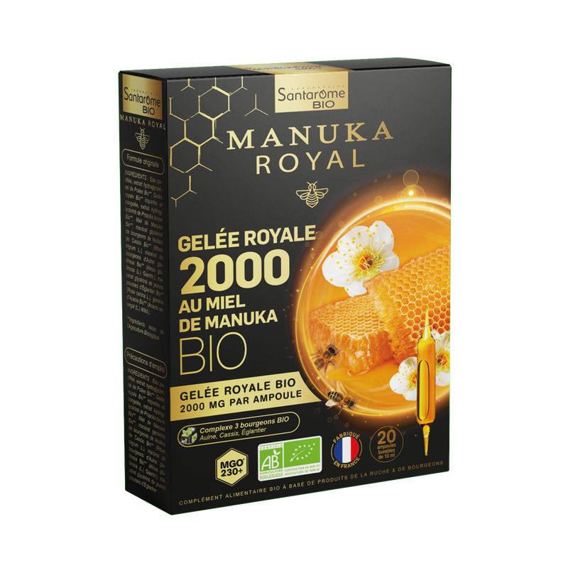 Gelée Royale 2000 au Miel de Manuka Bio - 20 ampoules