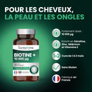 Biotine + 10 000 µg - 60 gélules