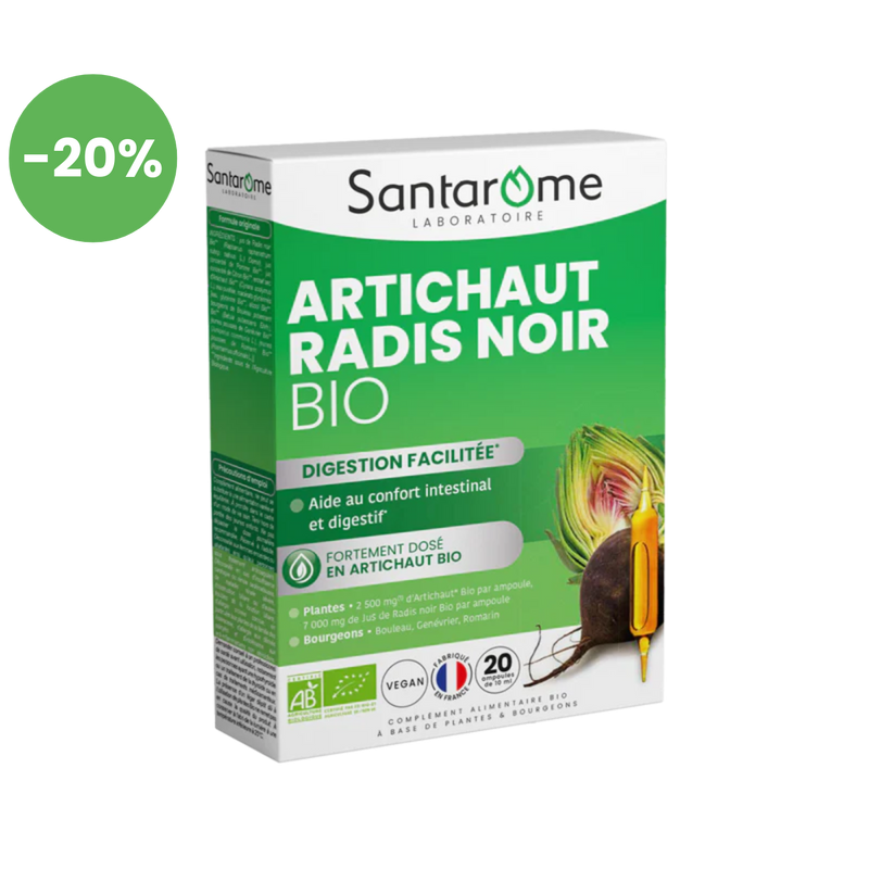 Artichaut Bio Radis Noir Bio - 20 ampoules