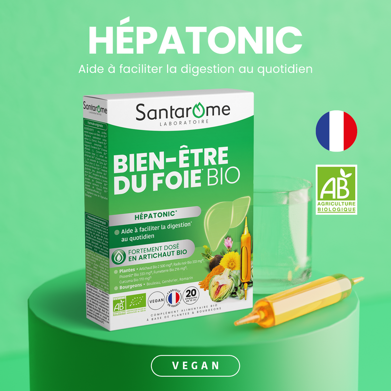 Santé : Santarome Desmodium 2500 - 20 Ampoules Détox Foie - DLU 11/2027