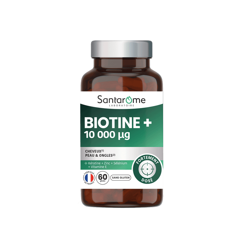 Biotine + 10 000 µg - 60 gélules