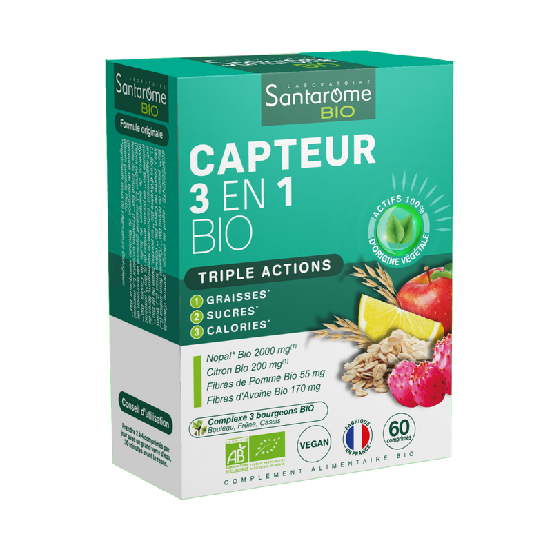 Capteur 3 en 1 Bio - 60 comprimés