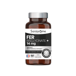 Iron Bisglycinate 14 mg + Cofactors (Vitamins C, B9, B12) - 60 Capsules
