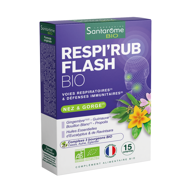 Respi'Rub Flash Bio - 15 comprimés