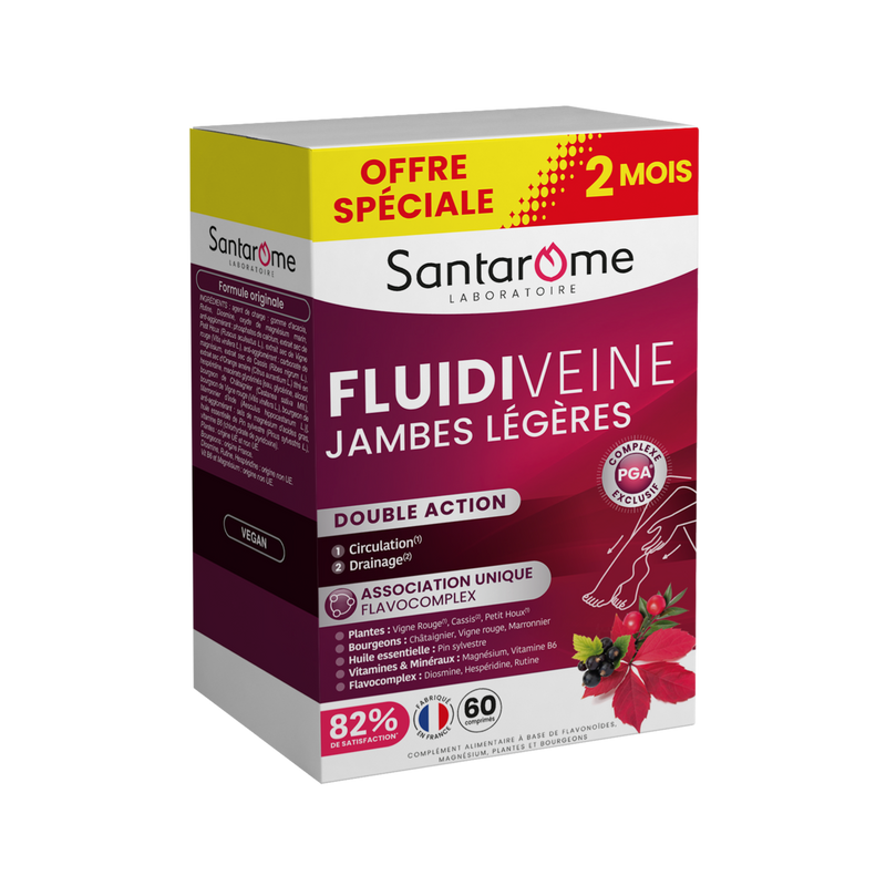 Fluidiveine Jambes Légères - 60 comprimés 2 mois
