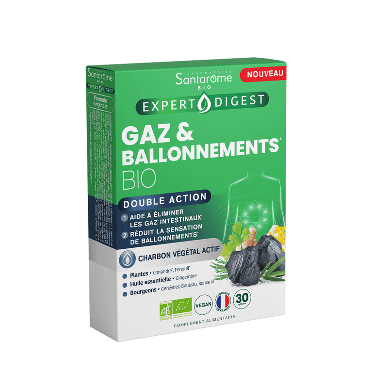 Complément alimentaire Gaz et Ballonnements Bio - 30 gélules