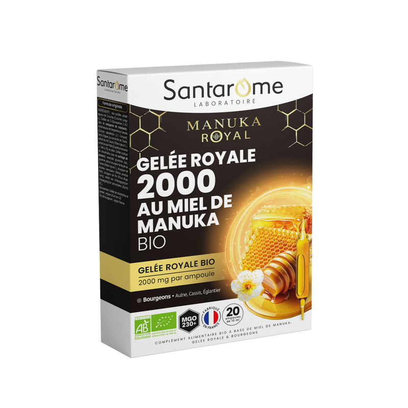 Gelée Royale 2000 au Miel de Manuka Bio - 20 ampoules