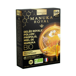 Gelée Royale Pollen Propolis Miel de Manuka Bio - 20 ampoules