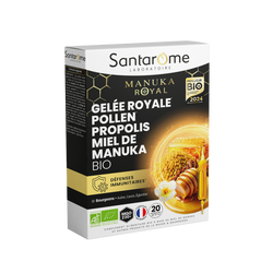Gelée Royale Pollen Propolis Miel de Manuka Bio - 20 ampoules