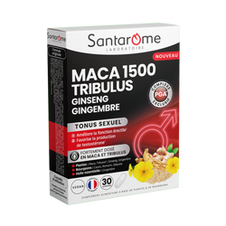 Maca 1500 Tribulus Ginseng Gingembre - 30 comprimés
