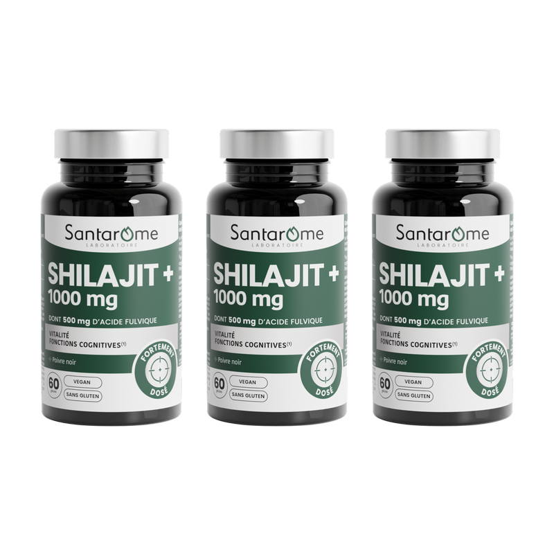 Extrait De Shilajit 1000 Mg - 60 Gélules - Purifié Inde - Soutien Énergie, Immunité & Santé - Valable Juillet 2027