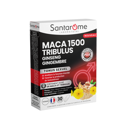 Maca 1500 Tribulus Ginseng Gingembre - 30 comprimés