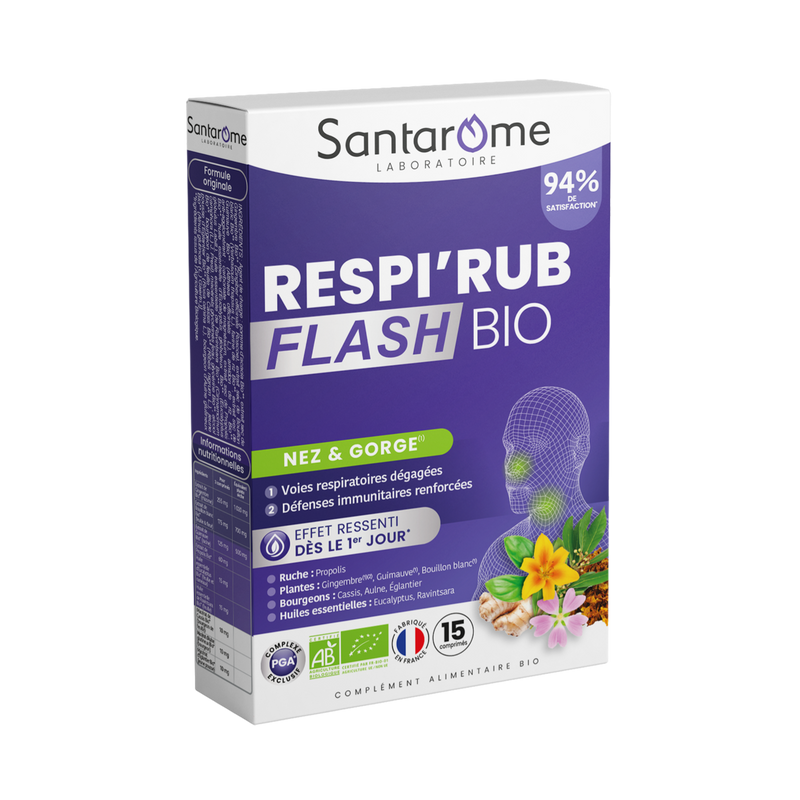 Respi'Rub Flash Bio - 15 comprimés