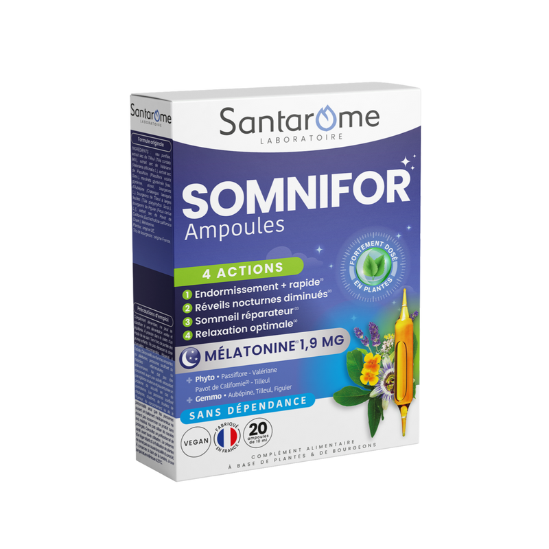 Somnifor 4 Actions - 20 ampoules Mélatonine