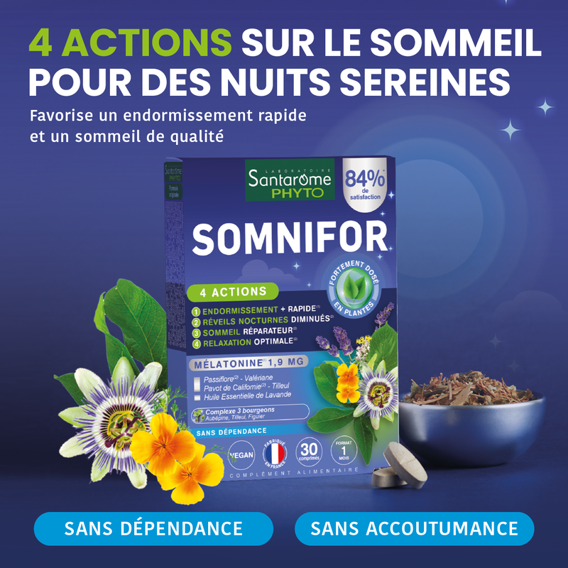 Acheter Somnifor 4 ACTIONS - 30 comprimés I Fabriqué en France