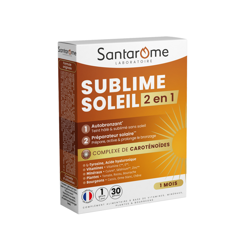 Sublime Soleil 2 en 1 - Autobronzant et Préparateur Solaire - 30 gélules