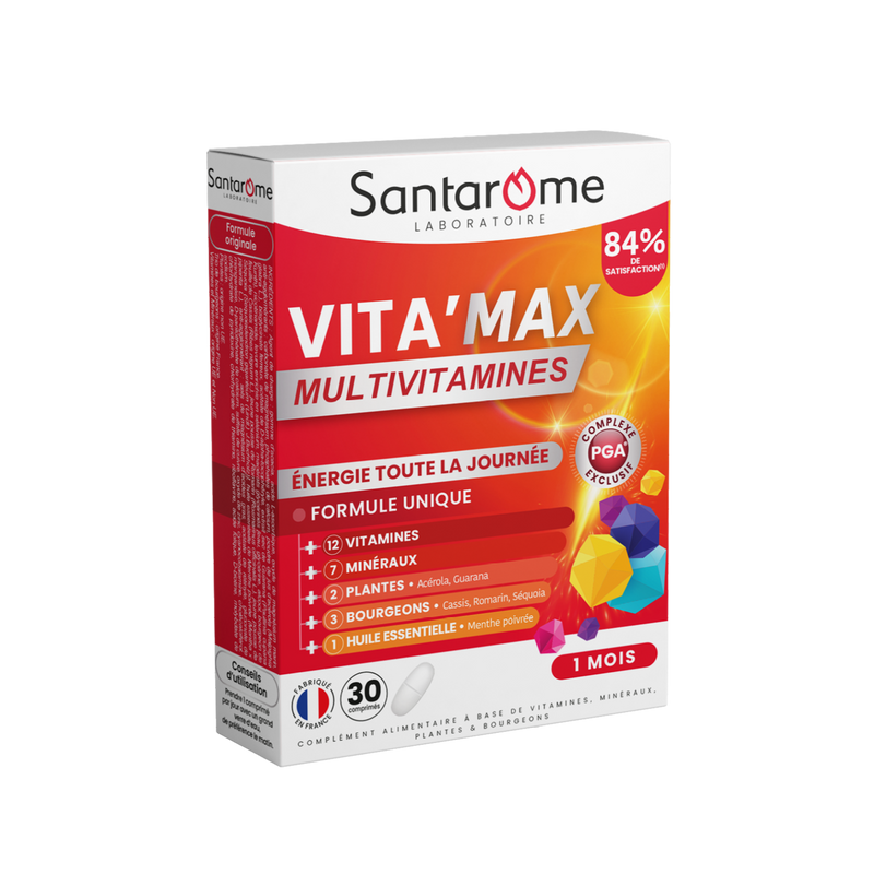 Multivitamines Vita'Max Adultes - 30 comprimés